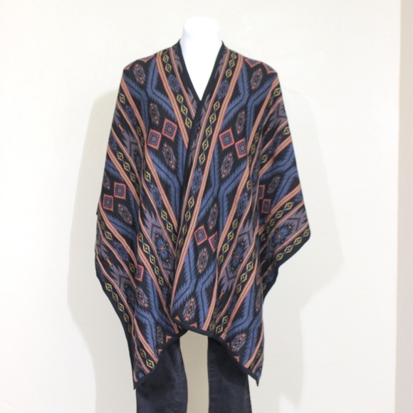 Peruvian Connection Accessories - Peruvian Connection Cardigan Wrap Shawl Aztec